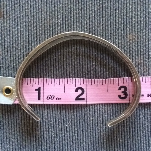 VTG Silver Cuff Bracelet 1970s - Picture 3 of 4